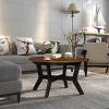 VYNXARIA 32inch Wood Round Coffee Table for Living Room,Mid Century Farmhouse Circle Wooden Coffee Tables for Apartment - 3 of 4