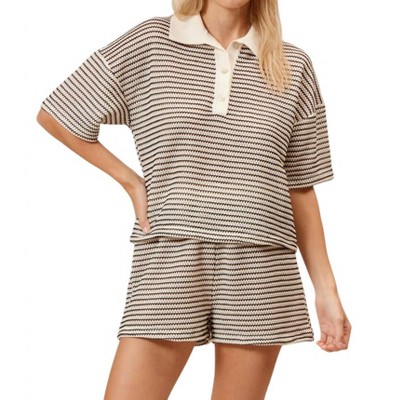 Women's Comey Polo Knit Top - LUCY PARIS