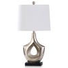 Contemporary Moulded Table Lamp: White Linen Shade, UL Listed - StyleCraft - 4 of 4