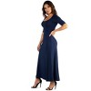 24seven Comfort Apparel Womens Casual Maxi Dress With Sleeves - 2 of 4