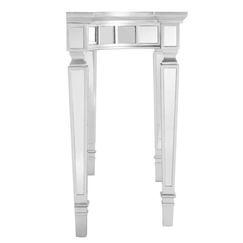 Glenrose Glam Mirrored Console Table - Matte Silver - Aiden Lane, 5 of 12