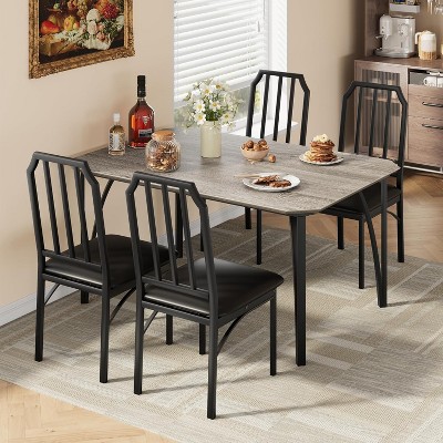 Dining Table with Chairs, Kitchen Table and Chairs for 4, 5 Piece Kitchen & Dining Room Sets for Small Space Vintage, for Small Space Vintage