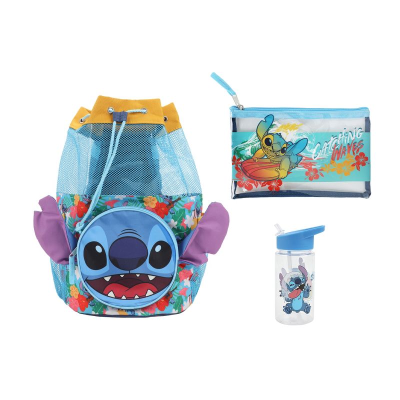 Disney's Stitch 3-Piece Youth Beach Backpack Set With Water Bottle, 1 of 7