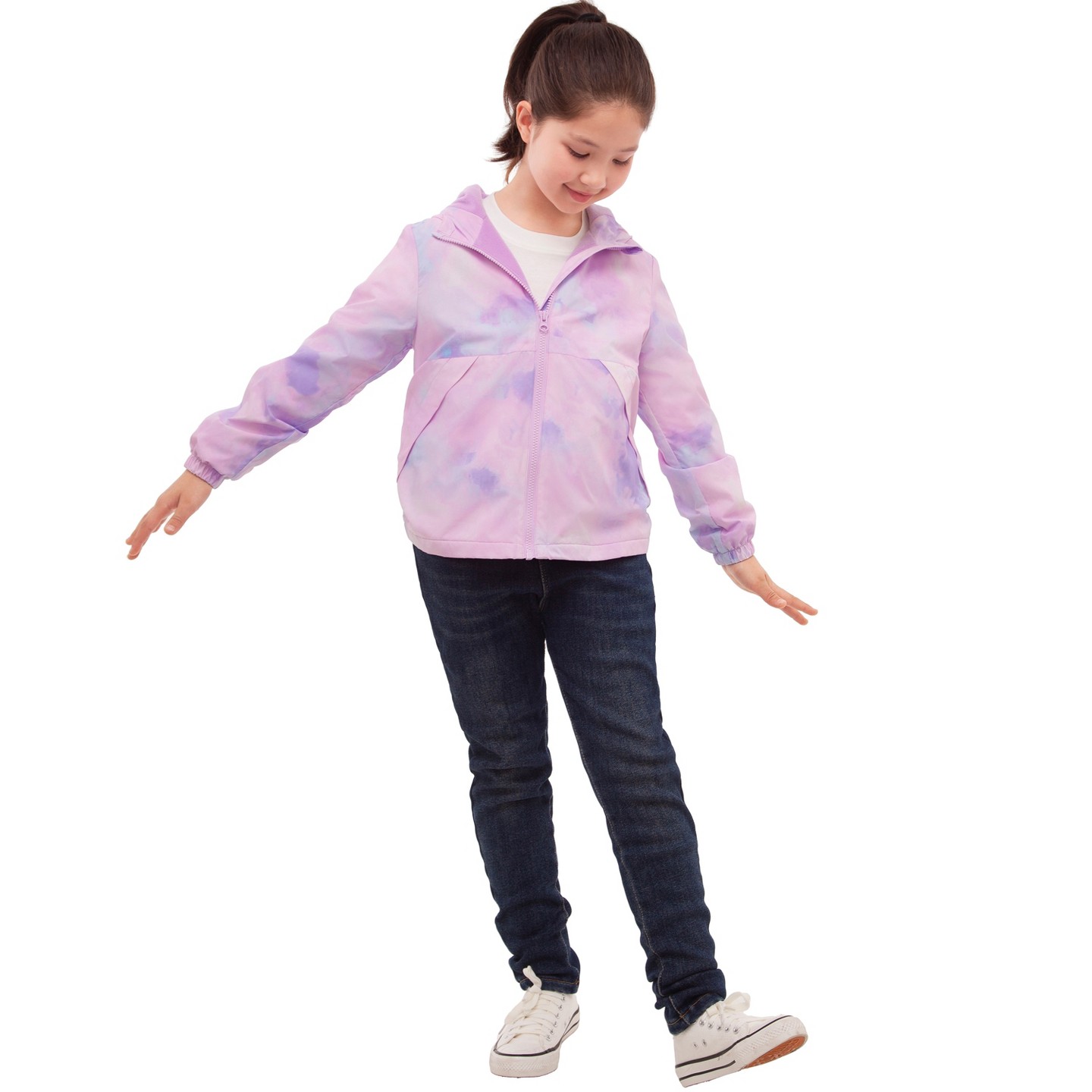 Куртка Rokka&Rolla Ombré Windbreaker Fleece Lined Jacket-Purple, size 8 для девочек, цвет: Фиолетовый — фото 5
