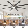 Smart Ceiling Fan with Lights and Remote APP Control Alexa Indoor Outdoor Low Profile Nickel Ceiling Fan w/ 3 Downrod for Living Room Farmhouse Patio - 4 of 4