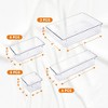 Cheer Collection 25-Piece Clear Drawer Organizer Set – Stackable Acrylic Bins in 4 Sizes with Non-Slip Pads - 3 of 4