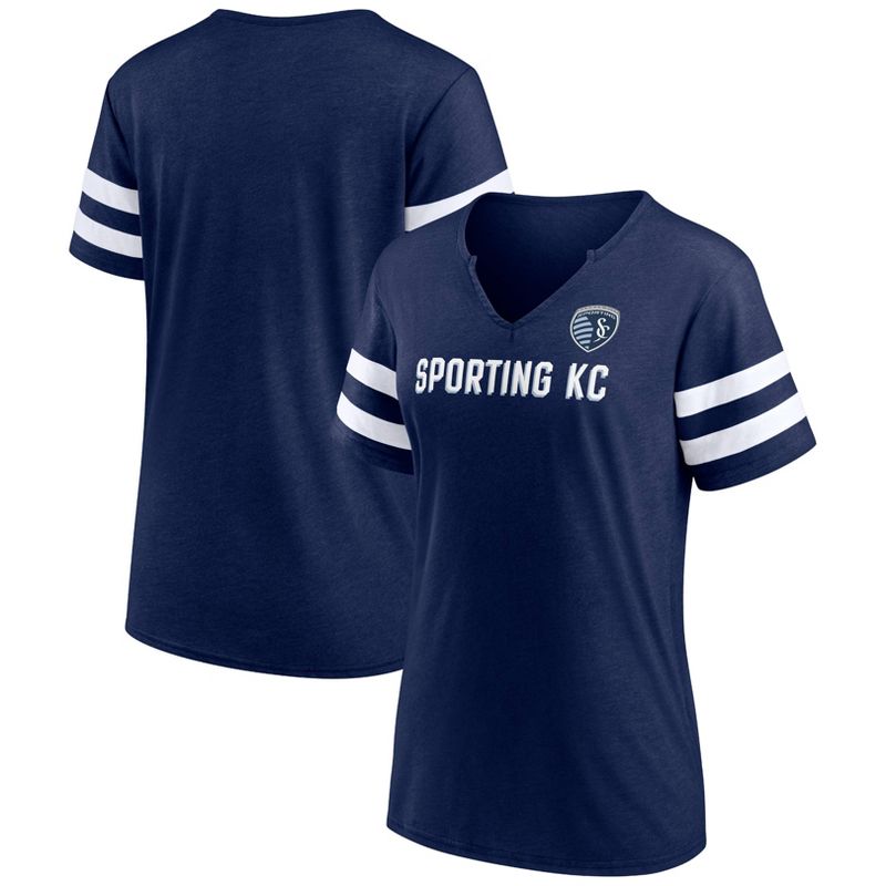MLS Sporting Kansas City Women&#39;s Split Neck Team Specialty T-Shirt, 1 of 4