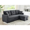 83'' L-Shaped Sectional Sofas with Hidden Storage, Tufted Cushions, and Space-Saving Design - 2 of 4