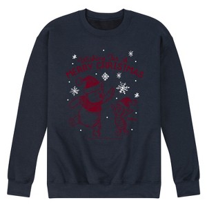 Men's - Winnie the Pooh - Wishing For A Merry Christmas Graphic Fleece Sweatshirt - 1 of 4