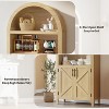 Arched Bookcase with Doors - 5-Tier Open Display Shelf, Modern Bookshelf Storage Cabinet for Home Office Living Room Library - 4 of 4