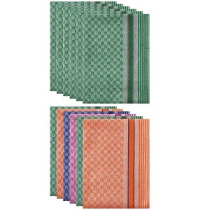 Unique Bargains 100% Cotton Soft Waffle Weave Absorbent Kitchen Dishcloths 15x25 Inches - 1 of 4