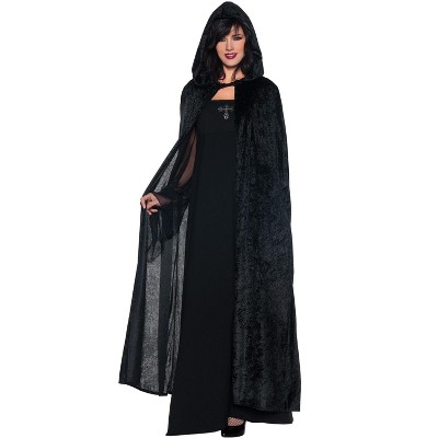 Underwraps 55" Adult Hooded Cloak (Black)