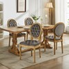 NicBex French Style Solid Wood Buckle Decoration Dining Chairs Set of 2,Antique Painting Kitchen Chairs,Living Room Accent Chairs - 3 of 4