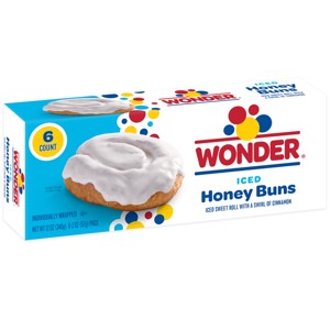Wonder Iced Honey Buns - 12oz/6ct - 1 of 4