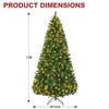 Vivatrees 7.5 Ft Prelit Artificial Christmas Tree, with 10 Lighting Modes, Metal Stand, Hinged Branches, Realistic Xmas Tree for Holiday Decor, Green - 3 of 4