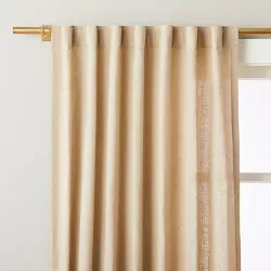 Fleck Stripe Leno Weave Curtain Panel Natural - Hearth & Hand™ with Magnolia