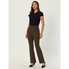 Hobemty Women's Work High Waist Flare Leg Stretchy Bell Pants - 2 of 4