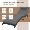 ALAULM Patio Chaise Lounge Set Outdoor Lounge Chair, Rattan Reclining Chair Adjustable Backrest, Pool Sunbathing Recliners with Folding Table - 2 of 4
