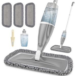 Professional Spray Mop for Floors - Instant Water Mist for Wet Cleaning, 3 Washable Pads, Ideal for Hardwood, Tile, Laminate & Vinyl - 1 of 4