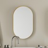 OUTSUPPLY Oval Recessed Medicine Cabinet, Metal Framed Bathroom Wall Cabinet, Wall Mirror with Storage for Bathroom - 4 of 4
