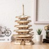 ROBOTIME 3D Puzzles Wooden Model DIY Pagoda Mechancial Construction Creative Jigsaw Craft Kits Gift , Beige, 6.3"*6.3"*12.6" - 2 of 4