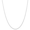 Black Bow Jewelry 0.7mm, 14k White Gold, Cable Rope Chain Necklace - 3 of 4