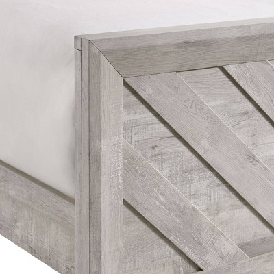 Keely Ash White Chevron Panel 5-Piece Bedroom Set