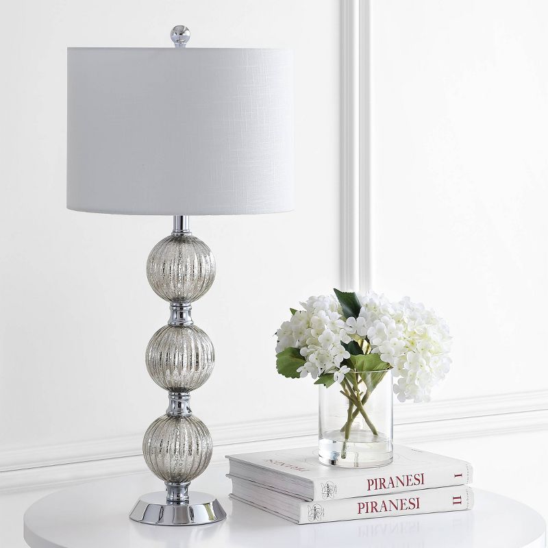 30.5&#34; Glass/Metal Silvered Orbs Table Lamp (Includes LED Light Bulb) - Jonathan Y, 4 of 6