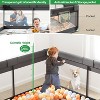 Fodoss Baby Playpen with Mat, Small Play Pen(47x47inch), Dark Gray - 3 of 4