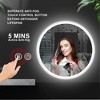 Large Round Light Smart Backlit Frameless Defogger Wall Mounted LED Bathroom Vanity Mirror in Silver(24"x24") - 4 of 4