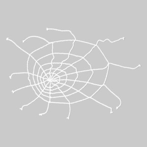 10' Black Light Responsive Giant Spiderweb White Halloween Decorative Prop - Hyde and EEK! Boutique™: Indoor/Outdoor Use - 1 of 3