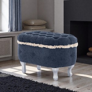 Airsurfer 29.5'' Storage Benches, End of Bed Bench with Button-Tufted, Window Bench with Fringe, Footboard Bench for Bedroom,Entryway,Cloakroom - 1 of 4