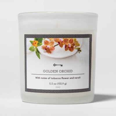 5.5oz Glass Jar Golden Orchid Candle - Threshold™