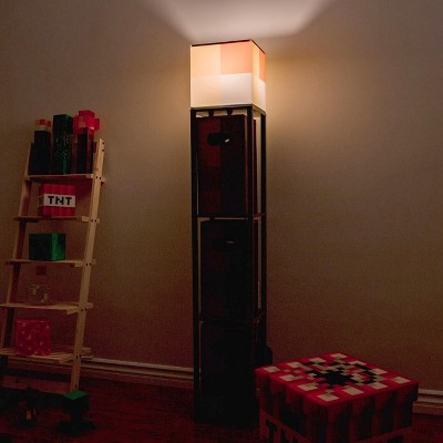 5' Multifunctional Minecraft Torch Floor Lamp with Storage