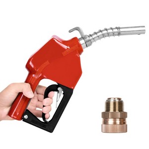 Mojgar Automatic Fuel Nozzles 3/4", Auto Shut Off Fuel Transfer Nozzle with 360° Swivel Joint, Hook,13/16"(OD=20mm) Spout - 1 of 4