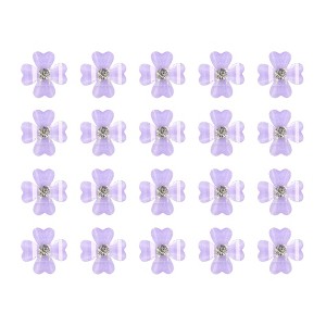 Unique Bargains Girl's Rhinestone Mini Flower Hair Clips 20 Pcs - 1 of 4