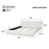 Platform Bed with Upholstered Headboard, Modern Bed with Velvet Wrapped for Bedroom-Baofuwish - 4 of 4