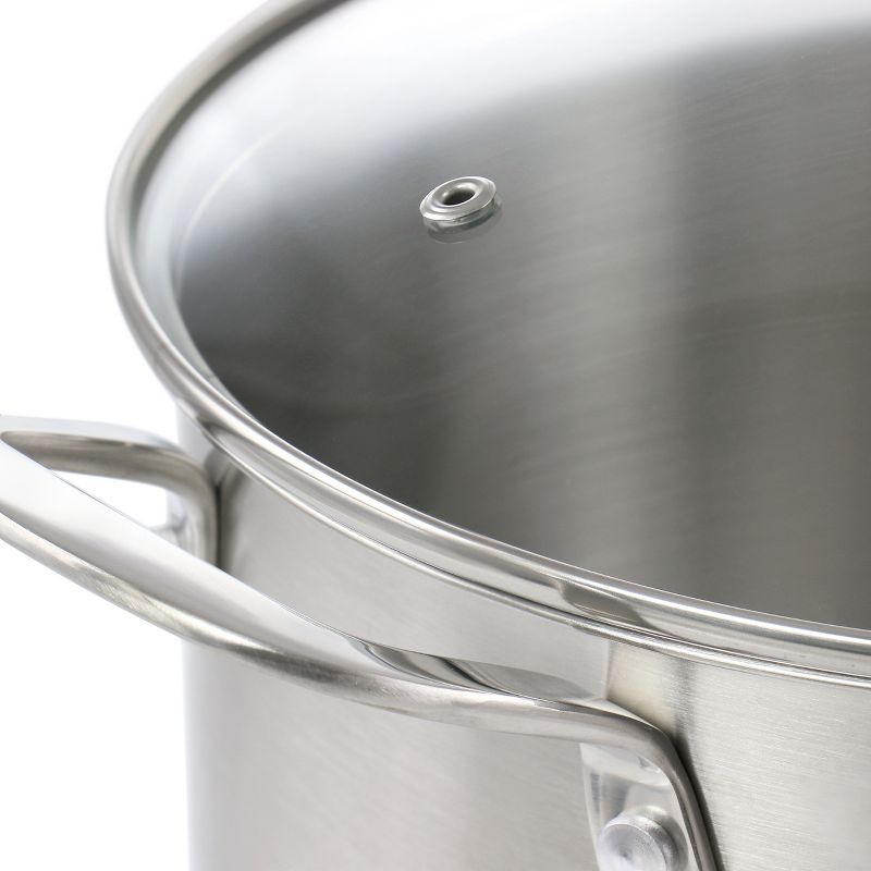 Martha Stewart Everday Midvale 8 Quart Stainless Steel Stock Pot with Lid, 4 of 7