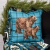 The Lakeside Collection Wildlife Explorer Embroidered Accent Pillows - Mama Bear - 2 of 4