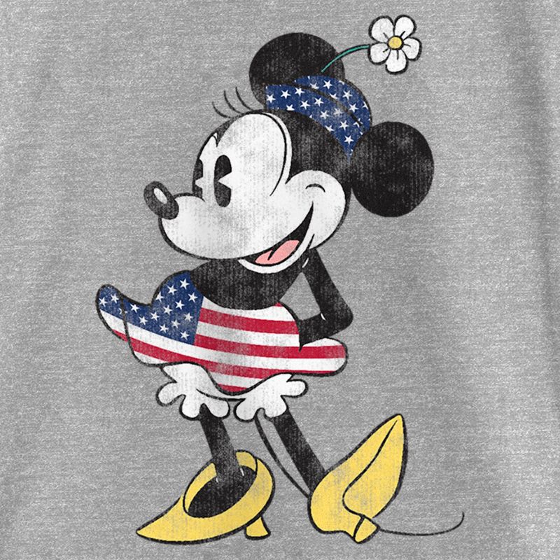 Girl's Minnie Mouse Patriotic Fourth of July Outfit T-Shirt, 2 of 6