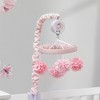 Lambs & Ivy Signature Botanical Baby Pink Floral Musical Baby Crib Mobile - 4 of 4