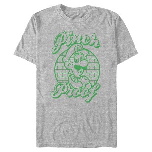 Men's Nintendo Super Mario St. Patrick's Day Pinch Proof Luigi T-Shirt - 1 of 4