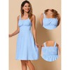INSPIRE CHIC Women's Plaid Vintage Sleeveless Ruched Summer A-Line Flowy Midi Dresses - 2 of 4