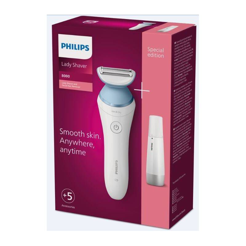 Philips Series 8000 Wet &#38; Dry Women&#39;s Rechargeable Electric Shaver with Facial Hair Remover - BRL166/91, 3 of 20
