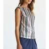 Women's Striped Sequin Shoulder Pad Sleeveless Top - Fate - 2 of 4