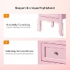 Bonnlo Nightstand with 2 Drawers, Pink Night Stands for Bedrooms, Small Bed Side Table/ Night Stand - 4 of 4