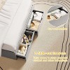 Jojoka Twin Bed Frame with Upholstered Headboard and 4 Open Storage Shelves Platform Bed Frame with 2 Drawers,Gray - 3 of 4