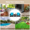 Tangkula 3PCS Outdoor Patio Rattan Conversation Set w/ Beige & Turquoise Cushion - 4 of 4