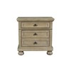 New Classic Furniture, Allegra 3-Drawer Wood Nightstand in Pewter - 2 of 4