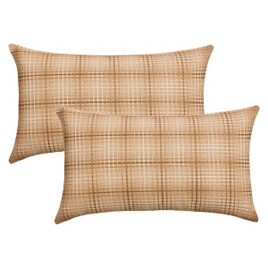 REGALWOVEN Plaid Decorative Check Soft Throw Pillow Covers  2 Pcs - 1 of 4
